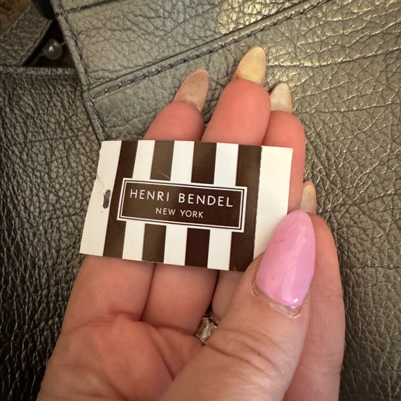 Henri Bendel Metallic Studded Flap Crossbody NWT - Picture 10 of 13